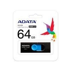Memoria Adata 64GB USB 3.1 UV320 retráctil negro-azul